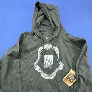 NWT Fintech Athletic Point Breeze Hoodie Shark Mouth Gray Size XL